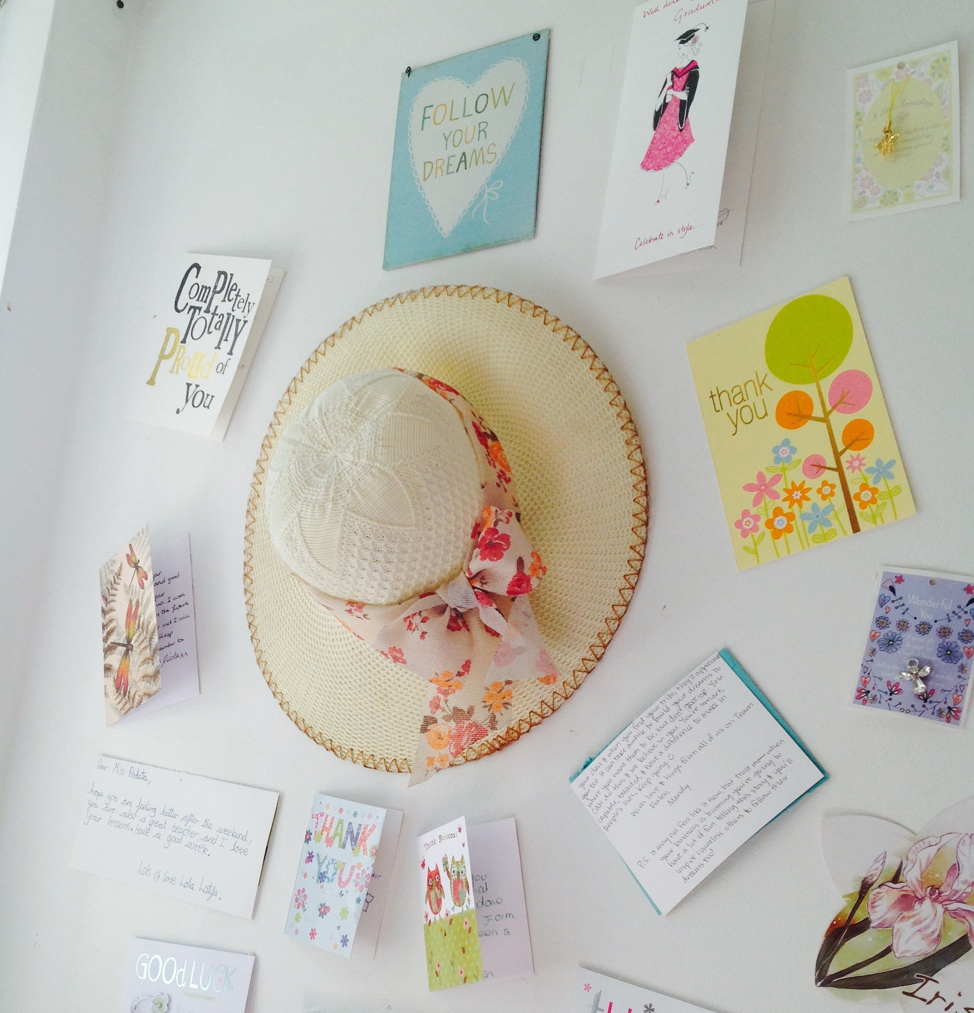 Thank you cards from Ermy's students